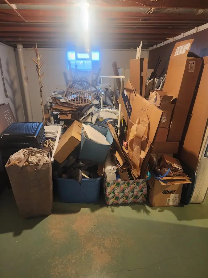 Roll-off dumpster container at job site for Roll Off Dumpster Rental in Roxborough Park